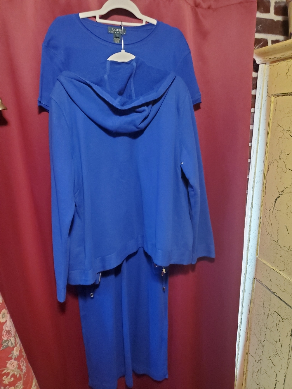 Lauren Ralph Lauren Blue Hooded Zip Jacket & Maxi Dress Set - Picture 9 of 16